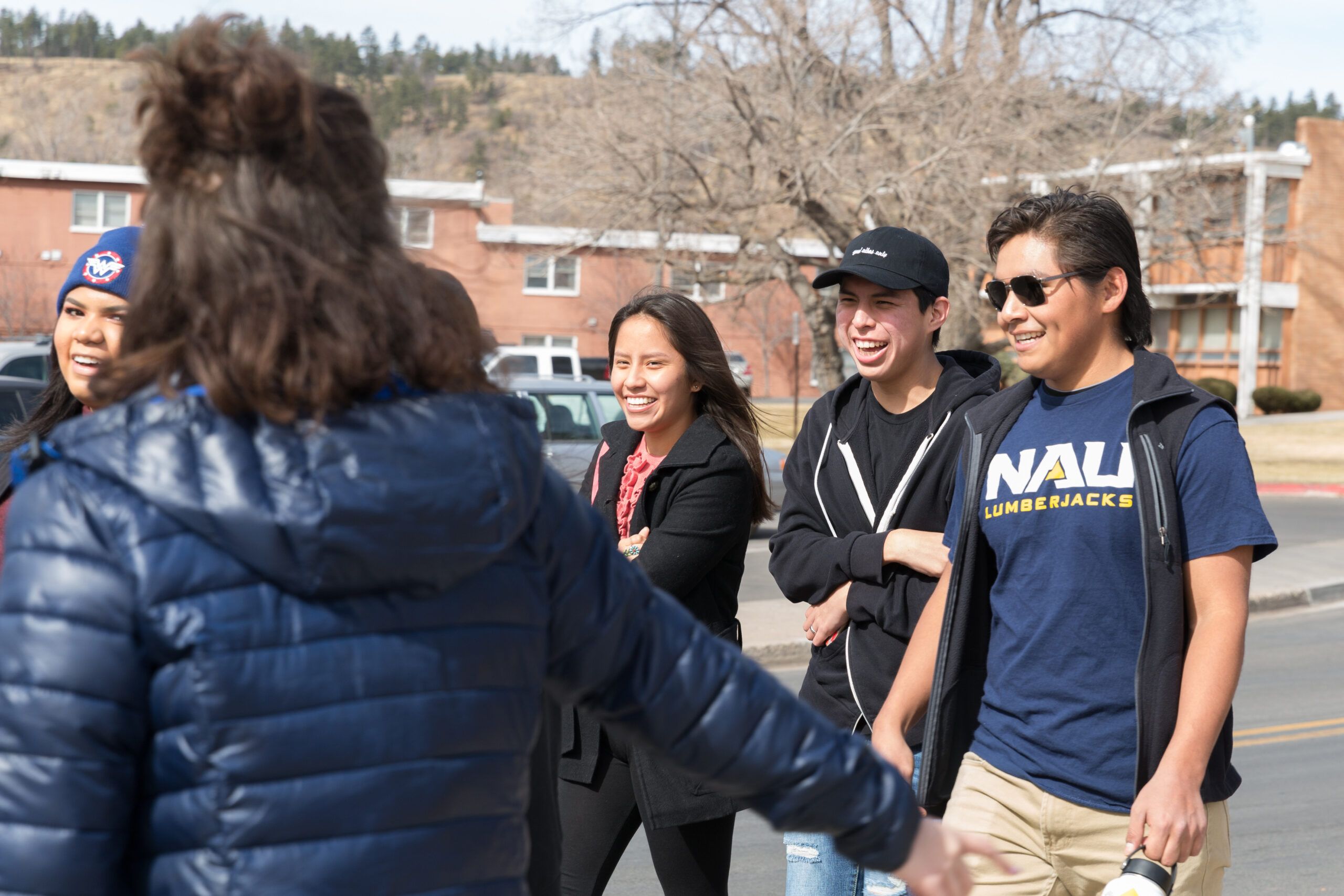 Future Lumberjacks having a great time during a guided tour of NAU's Flagstaff campus.