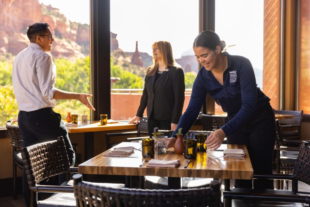 N A U's H R M students get hands-on experience at the Enchantment Resort in Sedona, Arizona. 