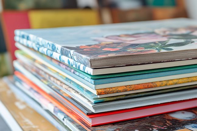 A stack of self published mini magazines