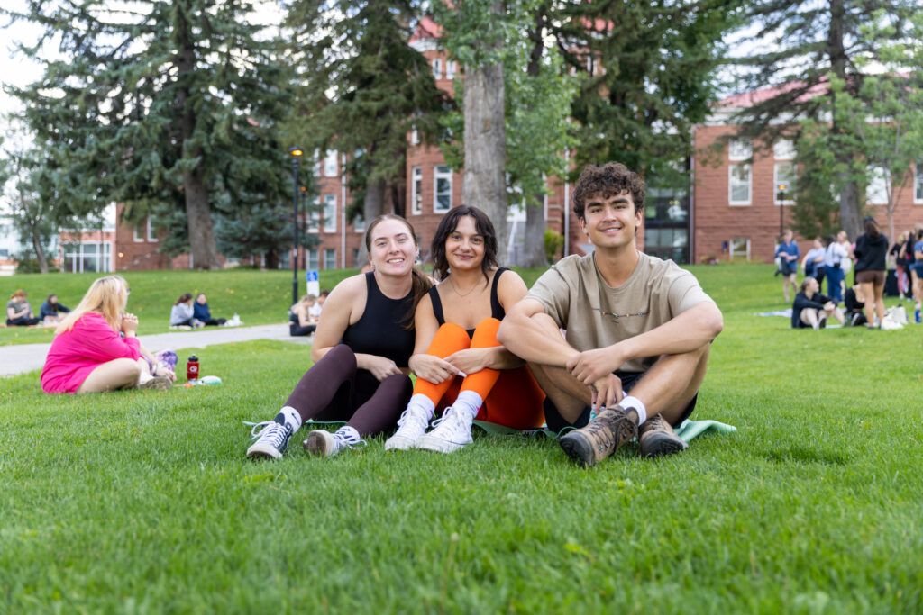 Students hang out on Flagstaff Campus's North Quad.