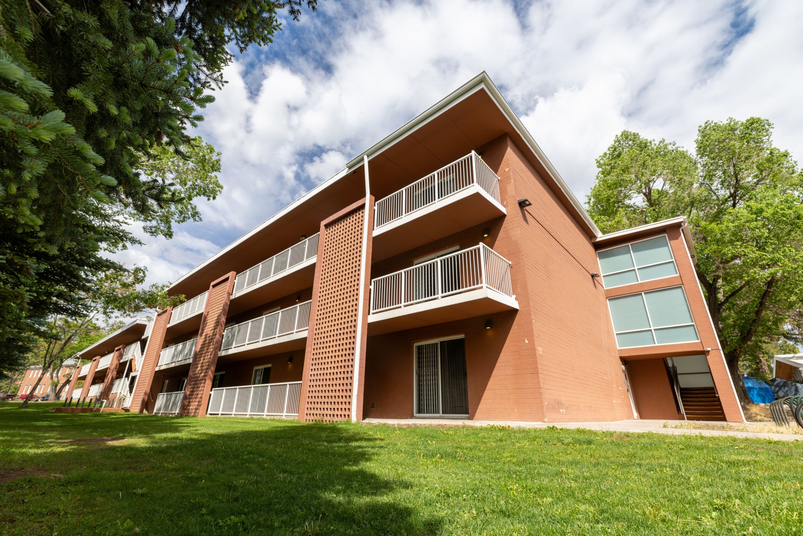 Roseberry apartment on a grassy hill.